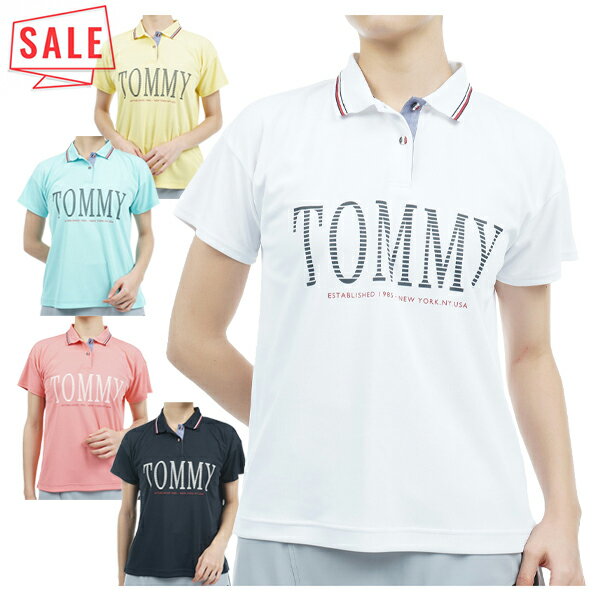 【アウトレット商品】 トミーヒルフィガー ゴルフ ポロシャツ レディース 半袖 ポロ シャツ ゴルフウェア ブランド 無地 春 夏 THLA329 TOMMY ...