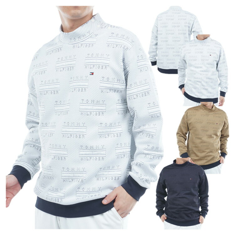 【365日出荷対応】 トミーヒルフィガー ゴルフ スウェット メンズ 長袖 モックネック ニット トレーナー カットソー ストレッチ ゴルフウェア ブランド 無地 ロゴ 秋 冬 THMA575