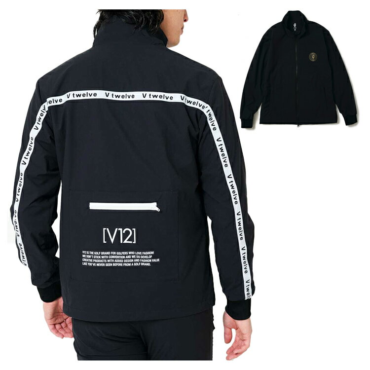 【365日出荷対応】 V12 ゴルフ ジャケット メンズ ブルゾン 長袖 ナイロンジャケット ゴルフウェア 撥水 防風 軽量 ブランド 無地 ロゴ シンプル V122320-JK03
