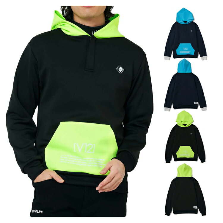 【365日出荷対応】 V12 ゴルフ パーカー メンズ 長袖 ダンボールニット フード トレーナー フーディ プルオーバー ゴルフウェア ブランド V122320-SW10