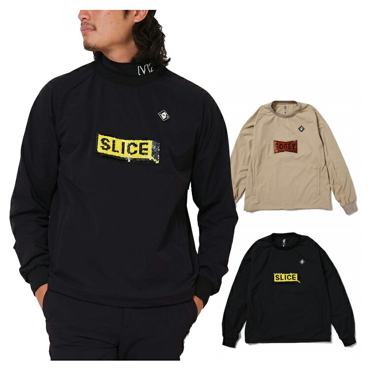 【365日出荷対応】 V12 ゴルフ ジャケット メンズ プルオーバー コラボ LEON 長袖 ストレッチ スパンコール 無地 ロゴ ストレッチ ゴルフウェア ...