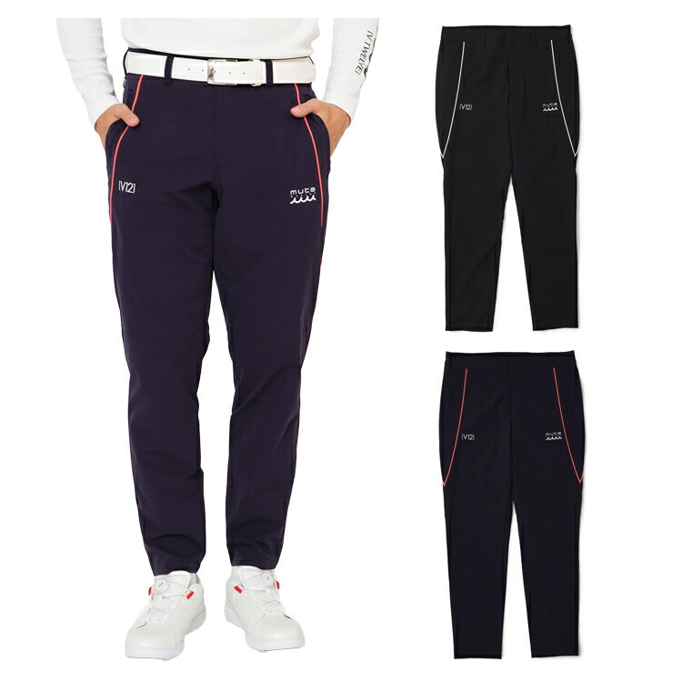 【365日出荷対応】 V12 ゴルフ パンツ メンズ ロングパンツ コラボ ムータマリン 撥水 防風 無地 ゴルフウェア ブランド ロゴ V122521-PN1...
