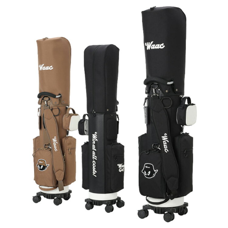 【月間優良ショップ受賞】 ワック ゴルフ キャディバッグ カートバッグ メンズ レディース 9.0型 約3.8kg 5分割 4輪 キャスター付き ゴルフバッグ ...