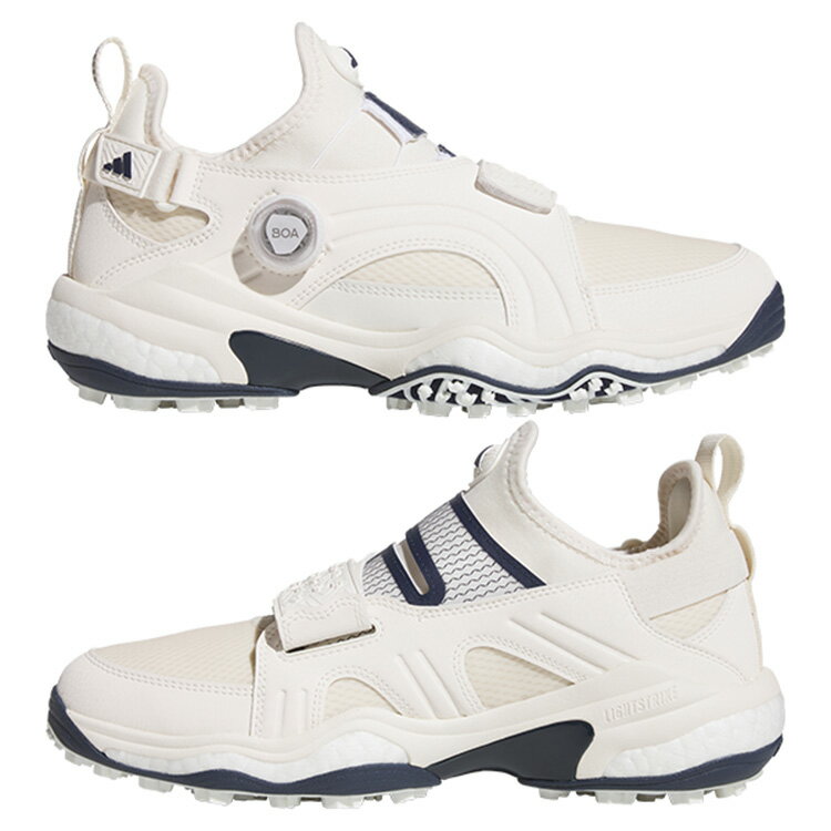 アディダス ゴルフ シューズ メンズ 靴 コードカオス25 スパイクレス 鋲なし ミッド ボア BOA ブースト..