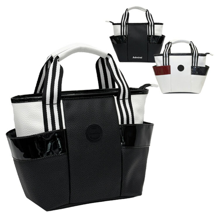 アドミラルゴルフ ラウンドバッグ メンズ レディース バッグ ラウンドトート ファスナー付き エナメル ゴルフバッグ ブランド ロゴ ADMZ5AT4 Admi...