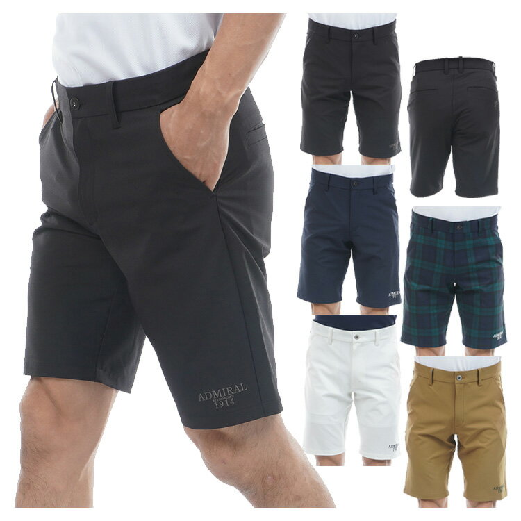 樂天商城 - アドミラルゴルフ パンツ メンズ ショートパンツ ゴルフウェア ストレッチ 撥水 ウエストゴム ブランド 無地 春 夏 秋 ADMA609 Admiral golf