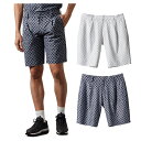 バンデル ゴルフ ハーフパンツ メンズ 5分丈 短パン ベーシック ストレッチ 接触冷感 紫外線防止 防しわ ゴルフウェア ブランド 総柄 ロゴ BGS-4SAOHP BANDEL GOLF