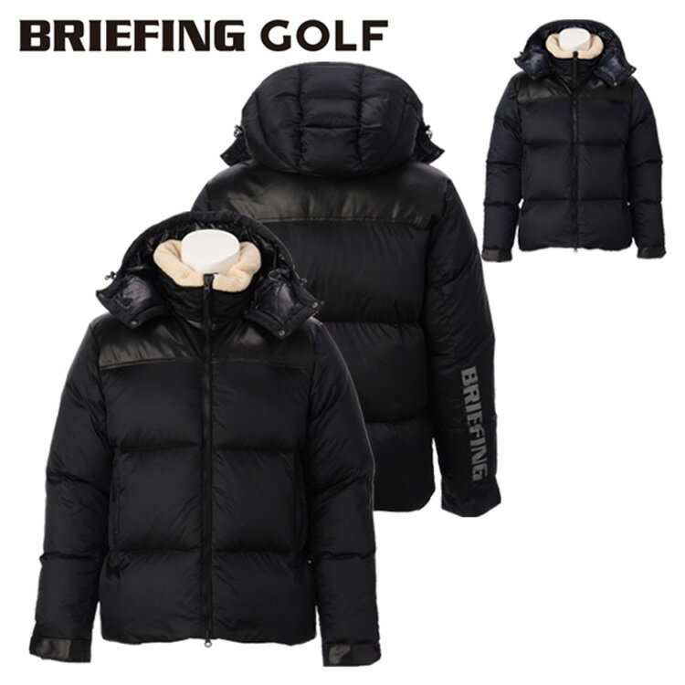 ブリーフィング ゴルフ ダウン メンズ ダウンジャケット ブルゾン フード 長袖 リモンタ フルジップ 中綿 裏ボア 保温 ゴルフウェア ブランド 無地 ロゴ ...