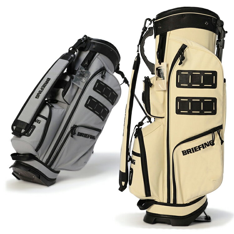 ブリーフィング ゴルフ キャディバッグ スタンドバッグ メンズ 8.5型 4分割 約3.4kg CR-9 FD RIP エコーレザー ダイニーマ スタンドキャデ...
