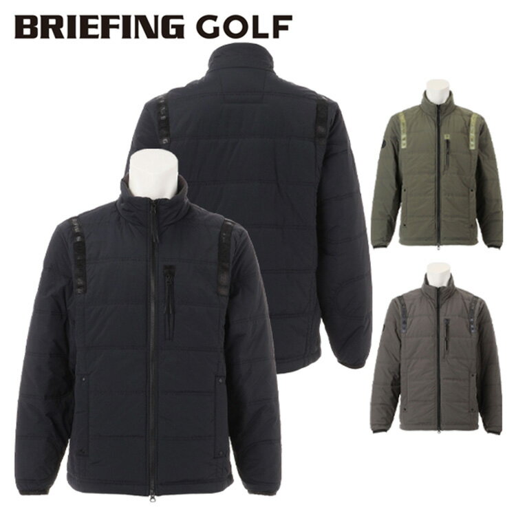 ブリーフィング ゴルフ ブルゾン メンズ 長袖 フルジップ 中綿 保温 ストレッチ 20デニール ウォームアシストAG 撥水 透湿 防風 軽量 スタンドネック ...