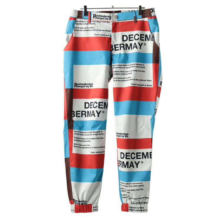 ディセンバーメイ ゴルフ パンツ メンズ ジョガーパンツ ストレッチ 撥水 防風 裾リブ 総柄 小雨 簡易レイン ゴルフウェア ブランド DECEMBERMAY...