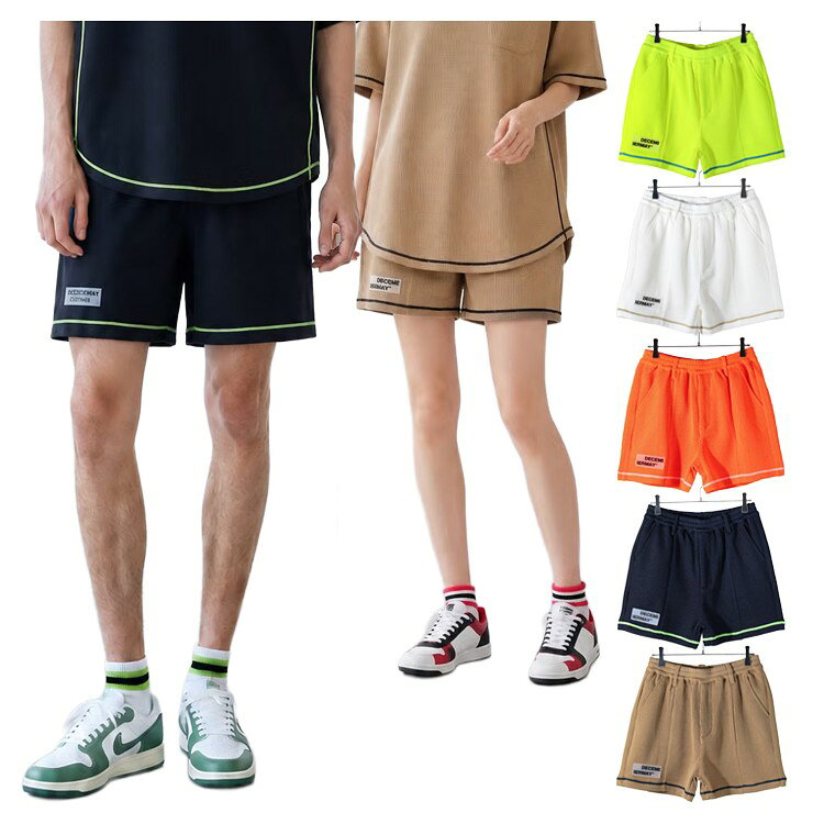 ディセンバーメイ ゴルフ ショートパンツ メンズ レディース パンツ ジャージ素材 軽量 膝上丈 ウエストゴム Dカン付き 短パン ハーフパンツ 春夏 秋 ゴルフウェア ブランド DECEMBERMAY 4-605-2121