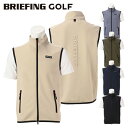 ブリーフィング ゴルフ ベスト メンズ フルジップ トップス ゴルフウェア ストレッチ 春 夏 秋 ブランド BRIEFING GOLF BBG231M13