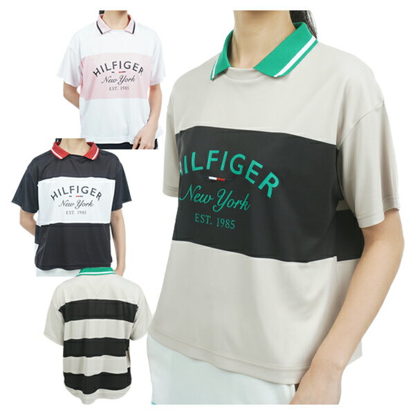 【セール対象】 50％オフ トミーヒルフィガー ゴルフ シャツ 半袖 レディース プルオーバー ゴルフシャツ ゴルフウェア ブランド 春 夏 THLA306 TOMMY HILFIGER