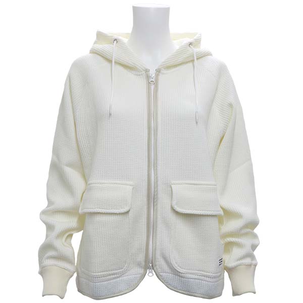 ディセンバーメイ ゴルフ パーカー フルジップ ワッフル フーディー ニット 長袖 トップス ホワイト 白 ブランド 春 秋 4-105-1201 DECEMBERMAY TOKYO 3