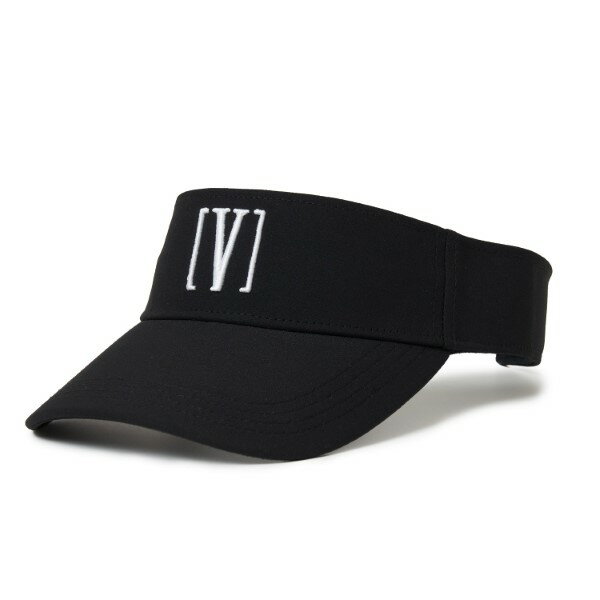 V12 ゴルフ バイザー メンズ レディース サンバイザー ゴルフキャップ 帽子 ブランド LUX 無地 黒 ブラック サイズ調節 スポーツ VLX2220-CP01