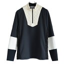 ディセンバーメイ ゴルフ フリース メンズ モックネック 長袖 ハーフジップ ハイネック ミドル丈 黒 無地 春 秋 冬 ゴルフウェア ブランド 1-212-0...