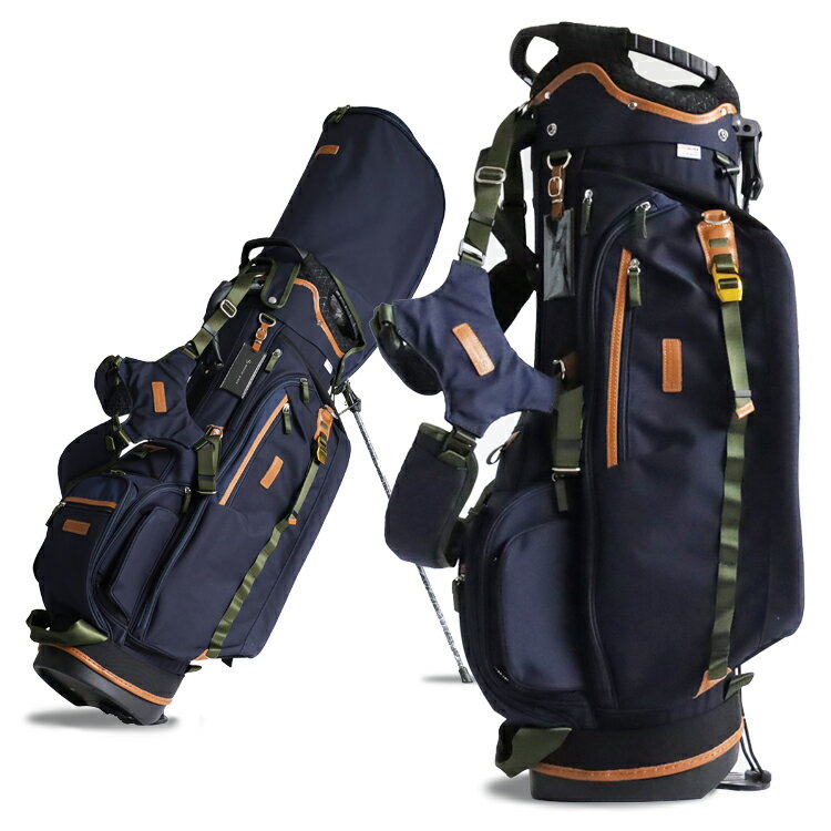 マスターピース ゴルフ キャディバッグ メンズ スタンドバッグ スタンド ユニセックス 約3.6kg 9.0型 5分割 バリステックナイロン レザー ゴルフバッ...