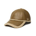 ニューエラ キャップ メンズ レディース 帽子 エコファー エコレザー 9TWENTY 14307642 NEW ERA 無地 ブランド シール クロスストラッ...