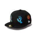 ニューエラ キャップ コラボ メンズ レディース 帽子 サンタクルーズ 刺繍 59FIFTY 14384270 NEW ERA 無地 シール 平つば フラットバ...