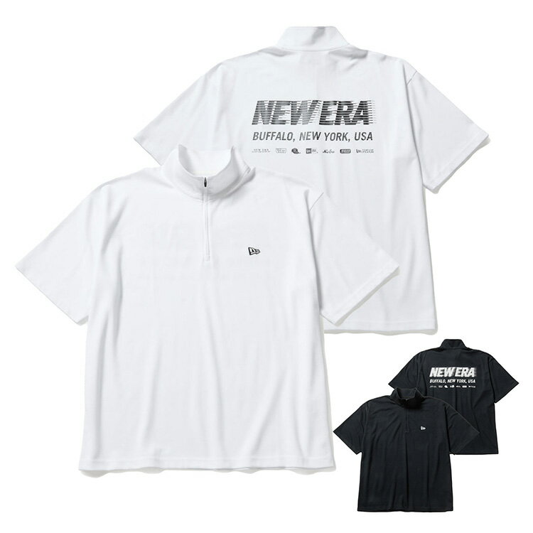 Rakuten - ニューエラ Tシャツ メンズ レディース 半袖 シャツ ハーフジップTシャツ クールエラ 無地 14744537 14744538 NEW ERA ブランド 春 夏 パフォーマンスアパレル