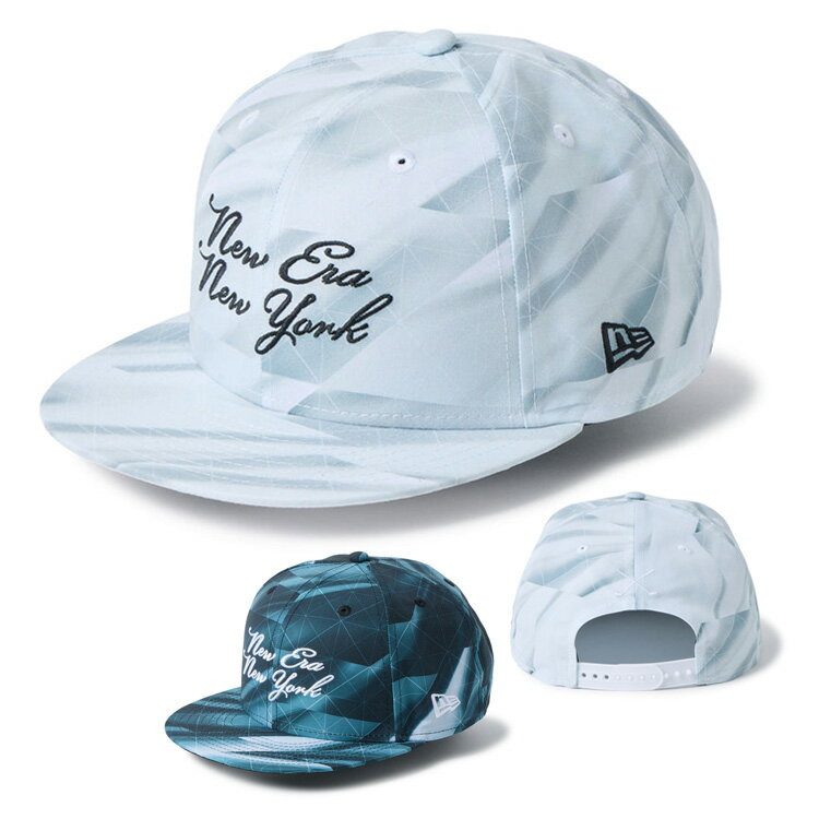 乐天商城 - ニューエラ ゴルフ キャップ メンズ レディース 帽子 カットグラス 9FIFTY 14747221 14747222 NEW ERA ブランド 総柄 シール フラットバイザー スナップバック