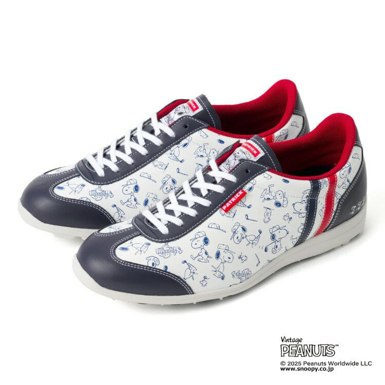 パトリック ゴルフ シューズ メンズ レディース ゴルフシューズ 靴 スパイクレス パミール カップ スヌーピー 日本製 紐 紐靴 ステアレザー ローカット ス...