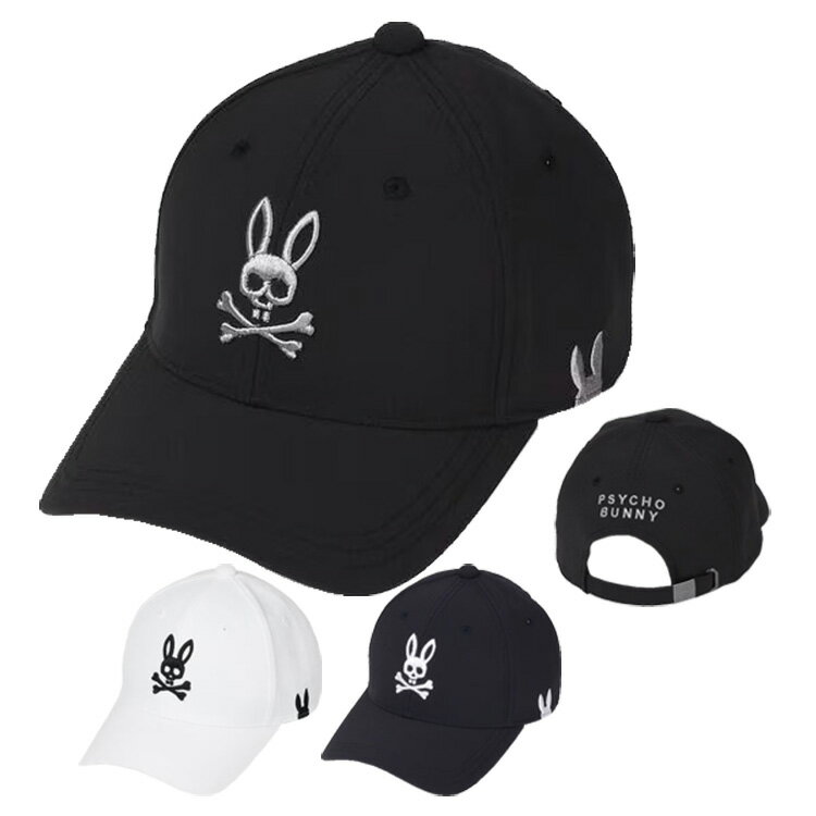 サイコバニー ゴルフ キャップ メンズ レディース 帽子 はっ水 ストレッチ ウォッシャブル 無地 ロゴ ゴルフキャップ ブランド GF507 Psycho Bunny