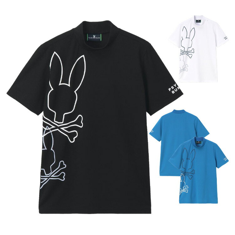 Rakuten - サイコバニー ゴルフ モックシャツ メンズ 半袖 シャツ Tシャツ モックネック 吸汗速乾 ゴルフウェア 無地 ロゴ 春 夏 ブランド GF723 PSYCHO BUNNY