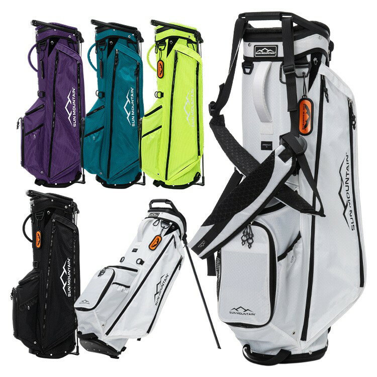 サンマウンテン ゴルフ キャディバッグ スタンドバッグ メンズ レディース 自立式 9.0型 約2.2kg 超軽量 4分割 ゴルフバッグ 無地 ブランド SUMG6SC1 SUNMOUNTAIN