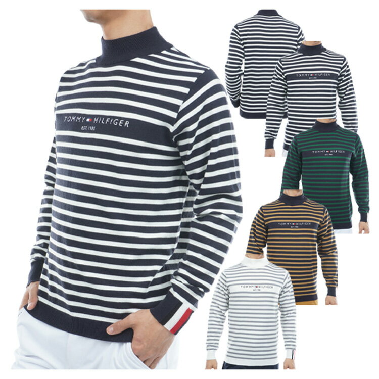 トミーヒルフィガー ゴルフ セーター メンズ 長袖 ニット ハイネック ストレッチ 遠赤外線保温 ゴルフ..