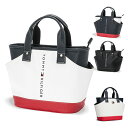 トミーヒルフィガー ゴルフ ラウンドバッグ メンズ レディース ファスナー付き カートトートバッグ ポケット レザー調 小物収納 バッグ 鞄 ゴルフバッグ カートバッグ ブランド THMG3FBD TOMMY HILFIGER GOLF