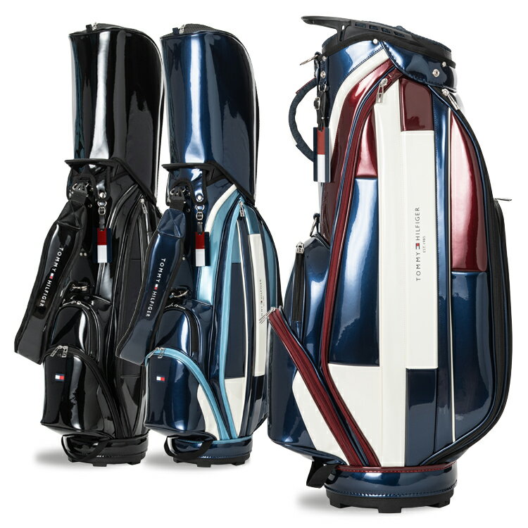 トミーヒルフィガー ゴルフ キャディバッグ メンズ 9.0型 5分割 約4.2kg カートバッグ ゴルフバッグ フラッグロゴ 無地 レア ブランド ロゴ TOM...