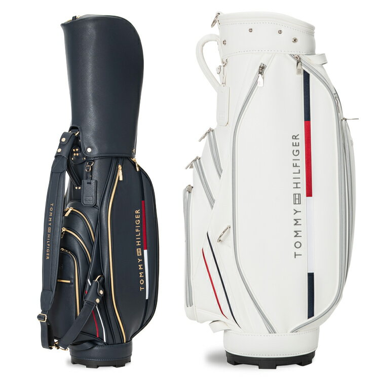 トミーヒルフィガー ゴルフ キャディバッグ メンズ 9.0型 5分割 約4.4kg カートバッグ ゴルフバッグ 無地 ロゴ レア ブランド TOMMY HILF...