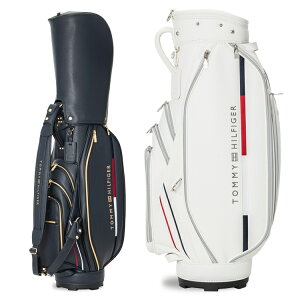トミーヒルフィガー ゴルフ キャディバッグ メンズ 9.0型 5分割 約4.4kg カートバッグ ゴルフバッグ 無地 ロゴ レア ブランド TOMMY HILFIGER GOLF THMG5FCB