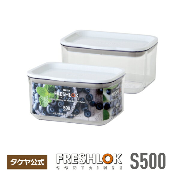タケヤ フレッシュロック コンテナ S 500ml深型保存容器 高気密性 スタッキング 透明 プラスチック保存容器 食品保存容器 フードストッカー キャニスター 食品 保存 日本製
