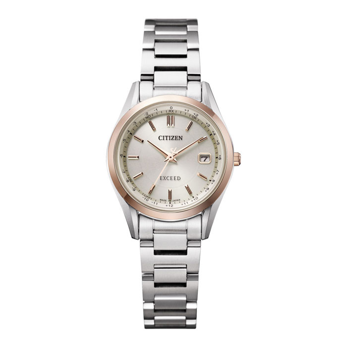Rakuten - 【送料無料!】CITIZEN　EXCEED ES9375-51B　光発電 エコ・ドライブ電波時計　レディース