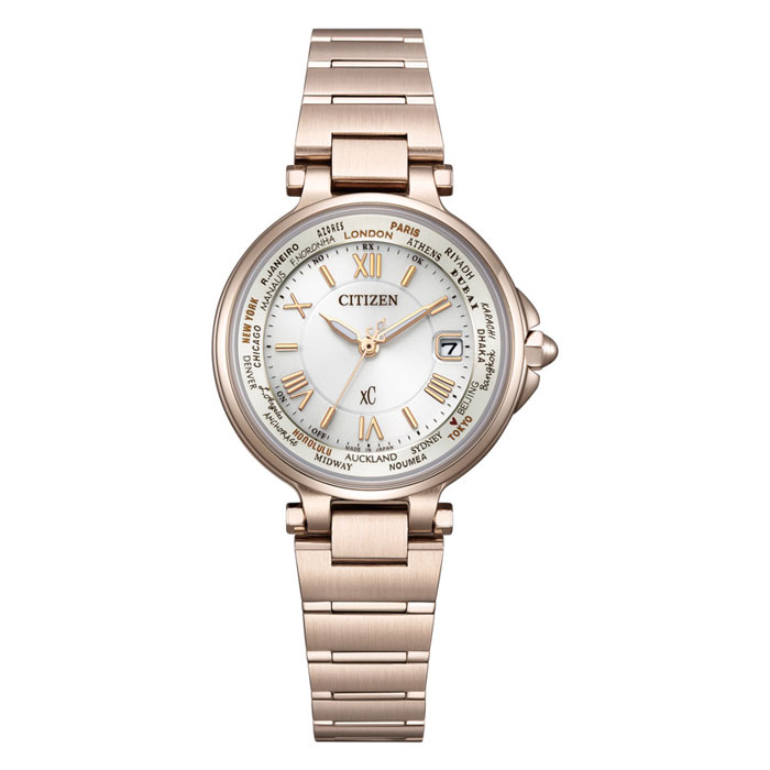 xC - 【送料無料!】CITIZEN　xC EC1017-58A　光発電エコ・ドライブ電波時計　レディース