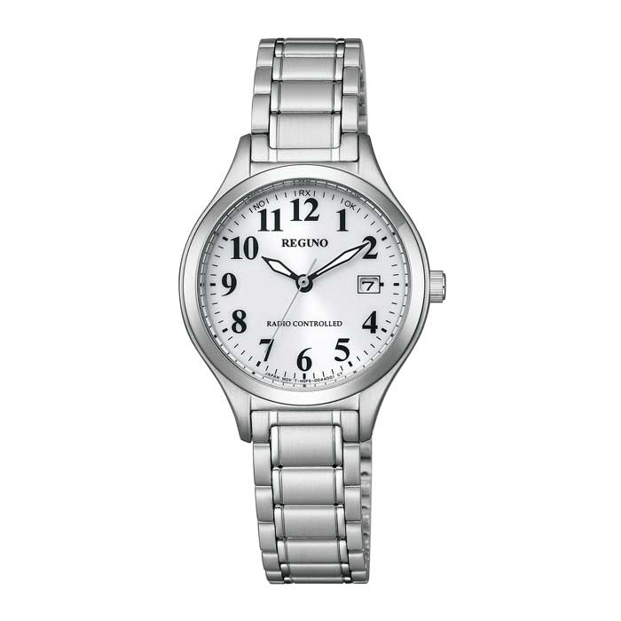 ビジネスからカジュアルまでシーンを選ばない デザイン性と機能性を兼ね備えたスタンダードウオッチ 【 主な仕様 】 ●ブランド名 ： CITIZEN（シチズン） ●ダイヤルカラー ： ホワイト ●素材 ： ・ガラス ：クリスタルガラス ・ケース ： ステンレス ・ベルト ： ステンレス　シルバー色/幅12.0mm ●サイズ（約） ： ・厚み ：7.6mm ・横幅 ：28.0mm ●防水性能 ： ・5気圧防水 ●仕様 ： ・ソーラーテック電波腕時計 ・月差±15秒(非受信時) ・光発電2.5年(パワーセーブ作動時) ・パーペチュアルカレンダー ・時差設定機能 ・耐磁1種 ・夜光(針) ●付属品 ： 保証書 ●保証期間 ： 1年間メーカー保証（MY CITIZEN シチズン オーナーズクラブご登録により2年間） ●ベルトのサイズ調整について ・お買い上げいただいた腕時計の金属ベルトのサイズ調整は、ご購入時にご依頼いただきました場合に限り、無料にてサイズ調整をいたします。 ※お買い上げいただいた腕時計の商品発送後の調整・再調整をご希望の場合、往復の送料はお客様のご負担とさせていただきます。予めご了承くださいませ。 ご依頼方法 （1）手首周りの?実寸サイズ?を測定ください。 （2）購入履歴→｢ショップへ問い合わせ｣からご注文番号とご希望のサイズをご入力ください。（入力例）実寸サイズ：20.5cm （0.5cm単位） ※ご入力いただきました実寸サイズに多少の余裕を持たせてサイズ調整をいたします。 ●備考 ： 開封後返品不可/同梱発送不可 ※実際の色と異なって見える場合がございます。 ※こちらの商品は店頭販売もしている為、在庫切れになっている場合がございます。 ※採寸は人の手で行なっており、多少の誤差が生じる場合がございます。予めご了承下さいませ。