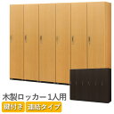フリージョイントロッカー1段(連結用パーツ)FJLS木製ロッカー 鍵付き 1人用 おしゃれ 事務家具 オフィス家具 低圧メラミン化粧板 アジャスター ネクタイ掛...