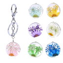 ハーバリウム(植物標本) バッグチャーム キーホルダー / 誕生日 プチギフト キーチェーン アクセサリー おしゃれ 可愛い 女性 プレゼント ギフト 母親 彼女 友達 誕生日 記念日 ギフトボックス入り 母の日 おそろい 退職祝 記念品