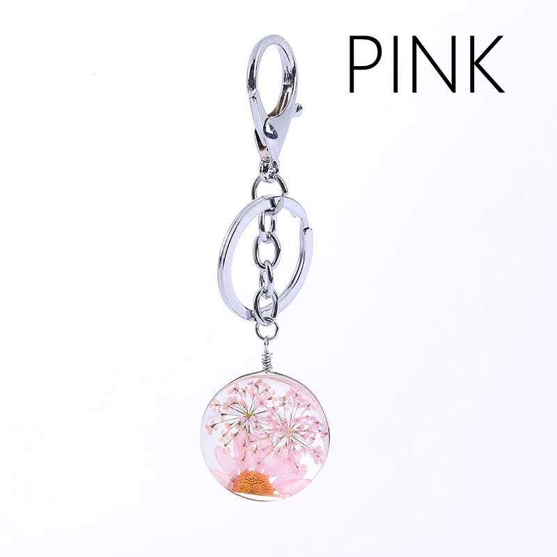 ハーバリウム(植物標本) バッグチャーム キーホルダー / キーチェーン ドライフラワー プリザーブドフラワー　ボタニカル 押し花