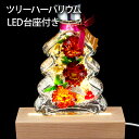 クリスマス ツリー ハーバリウム LED台座 ラッピング 付き / ギフト プレゼント クリスマスツリー セット 間接照明 誕生日 記念日 花 プリザーブドフラ...