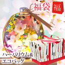 福袋 2024 ハーバリウム 丸瓶 + 大容量エコバッグ / プレゼント ギフト 誕生日 お祝い 桜 さくら エコバック エコバッグ トートバッグ レジバッグ ...