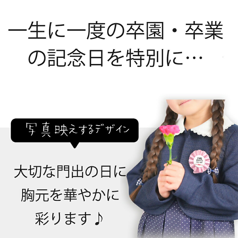 卒園式 入学式 ロゼット 完成品 ピン付き ／ 胸章 卒業式 入園式 発表会 表彰式 ウ...