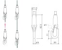 【ピクチャーレール】ピクチャーレール はずれ止めタイプ 落下防止カラビナ付きフック キャップ付　SF-20RP-S ステンレス【フック】【アラカワ】【【荒川技研工業】 2