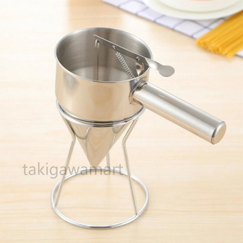 チャッキリ ちゃっきり スタンド付 粉つぎ ステンレス製 たこ焼きツール 業務用 調理器具 種落とし 粉..