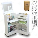 スタンドコスメリゴンプレミアム ドレッサー 木製鏡台 折りたたみ式 コスメワゴン 収納デスク 家具 全2色
