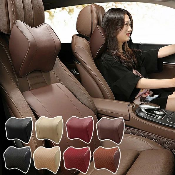 車用クッション ネックパッド 低反発 クッション 車 ネックピロー 首まくら 運転 頭 首 サポート 首枕 柔らかい 頚椎サポート ウレタン PU レザー 運転 頭痛 座席対策 車用品 便利グッズ 旅行 ドライブ 座席対策 オフィス 椅子 送料無料 車 ヘッドレスト クッション