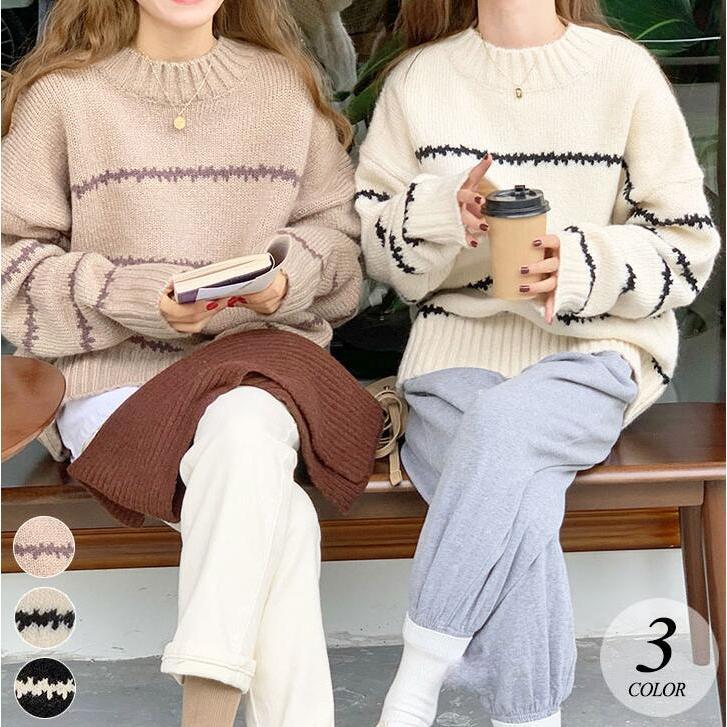 ニットセーター モックネック 長袖 レディース プチハイネック ゆったり オーバーサイズ トップス 厚手 暖かい 女性用 カジュアル おしゃれ【品　番】skwjzg08【カラー】オフホワイト、ブラック、キャメル【サイズ】F（フリーサイズ）【素 材】ビスコース【ご注意】※お客様のご覧になられますパソコン機器及びモニタ、また室内、室外での撮影により実際の商品素材の色と相違する場合もありますのでご了承下さい。※サイズ詳細は床置き実寸のため、若干の誤差がある場合がございます。ご了承下さいませ。メーカー希望小売価格はメーカーサイトに基づいて掲載しています